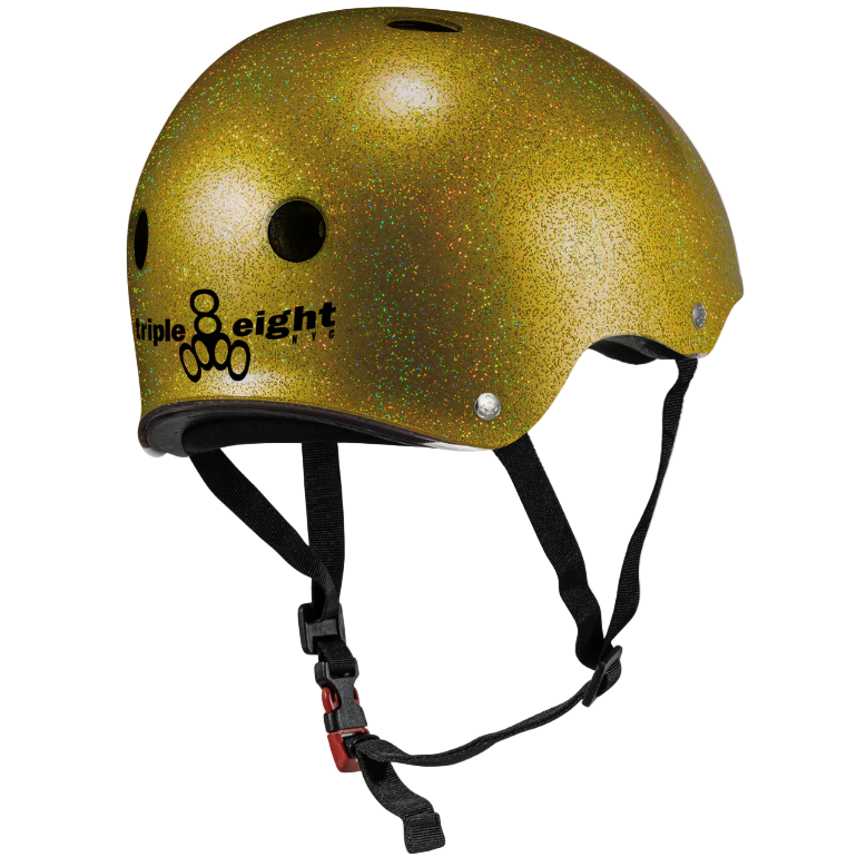 Triple 8 Certified Sweatsaver Helmet (Gold Glitter)