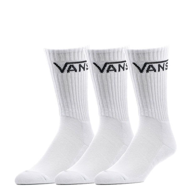 Vans Classic 3 Pack Crew Socks (White)