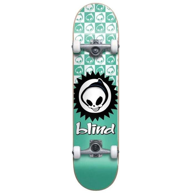Blind Checkered Reaper Youth FP Soft Wheels Teal Complete (7.375)