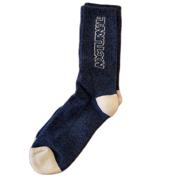 Nocturnal Outline Socks (Slate Blue)