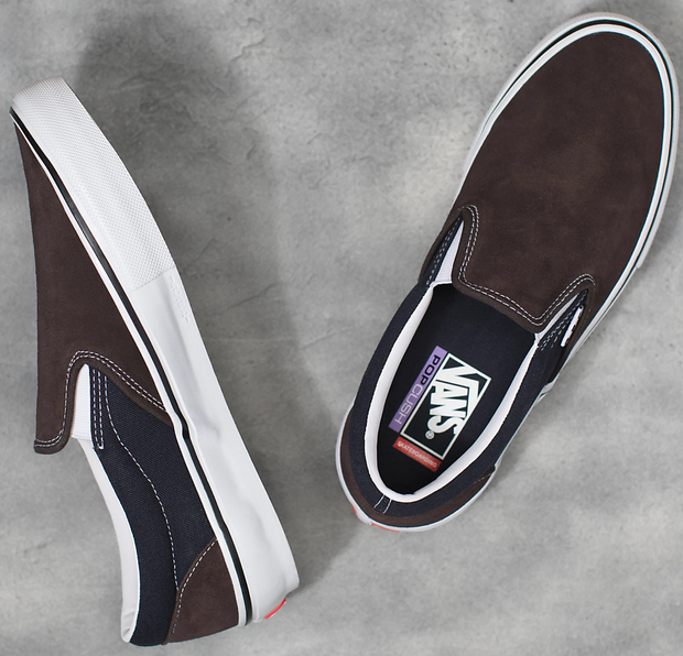 Vans Skate Slip-On (Dark Brown/Navy)