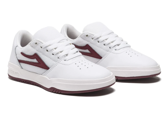 Lakai Atlantic (White/Burgundy Leather)