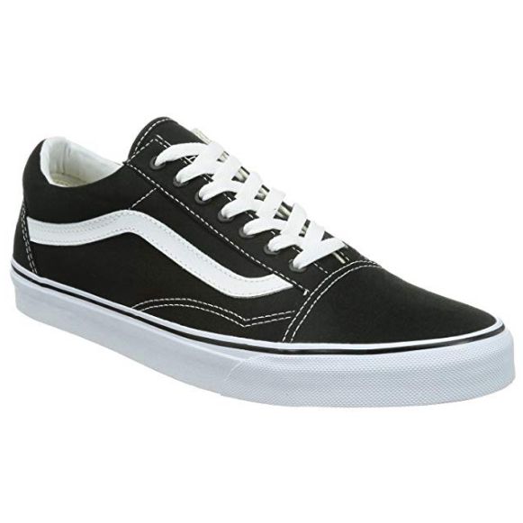 Vans VN-000ZDF1WX: Men's Old Skool Black/True White Classic Canvas Skate  Shoe 