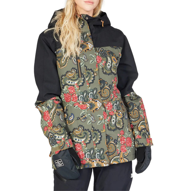 DC Liberate Women's Snowboard Jacket 2023 (Paisley Ivy Green)