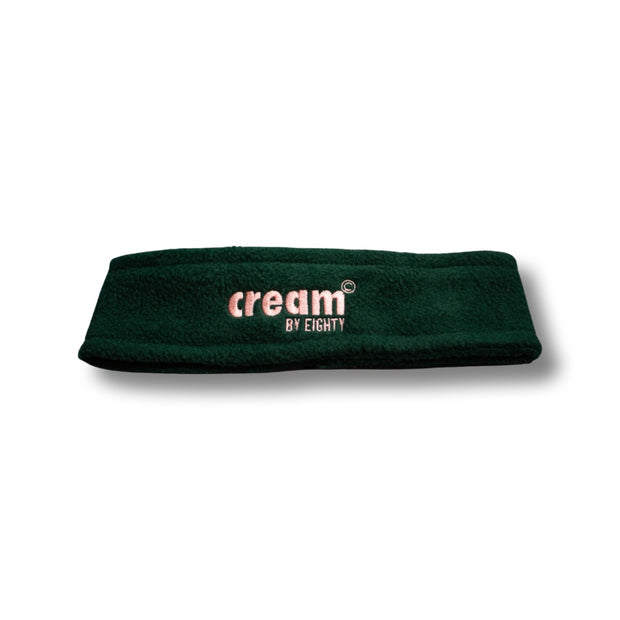 Cream Polar Fleece Headband (Green)