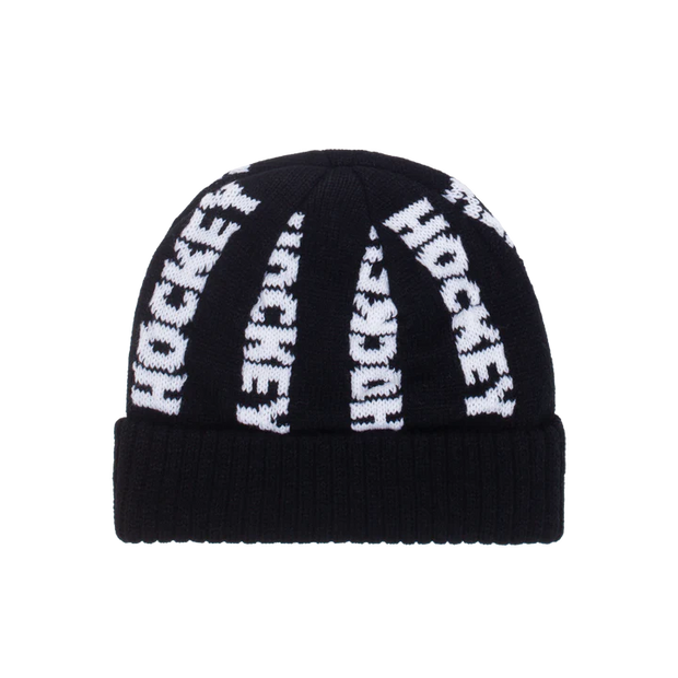 Hockey Bob Beanie (Black/White)
