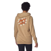 Santa Cruz Women's Free Spirit Floral P/O Hooded Boyfriend Sweatshirt (Sandstone)
