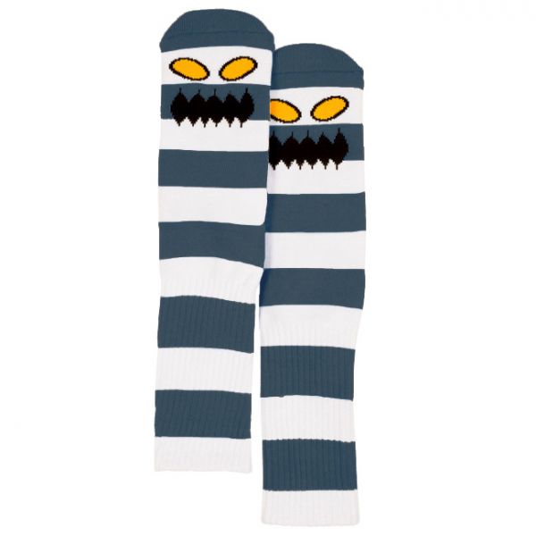 Toy Machine Monster Big Stripe Crew Socks (Concrete)