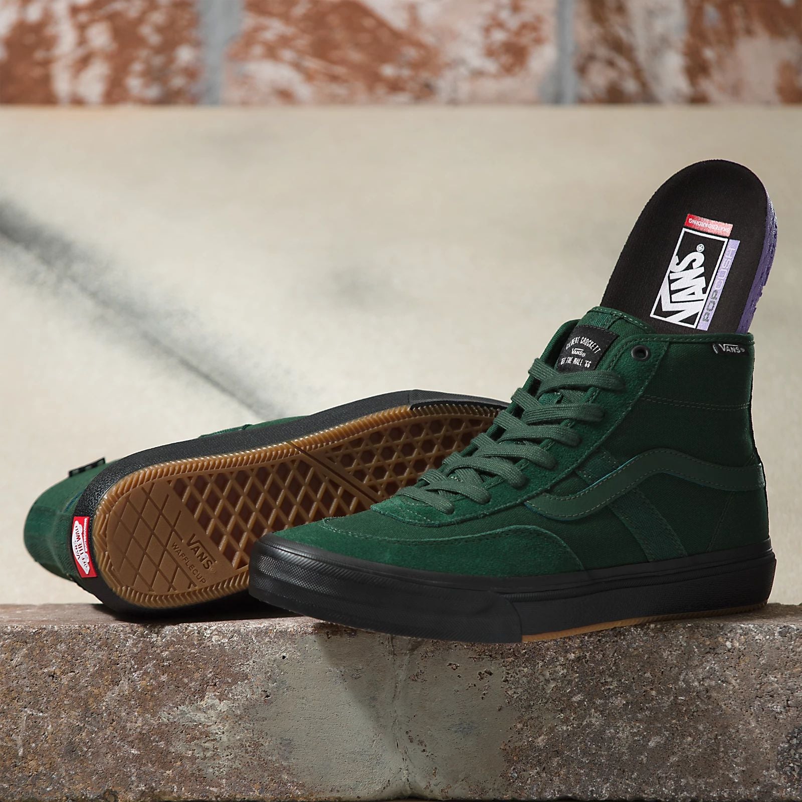 Vans Crockett High Dark Green Black Kinetic Nocturnal