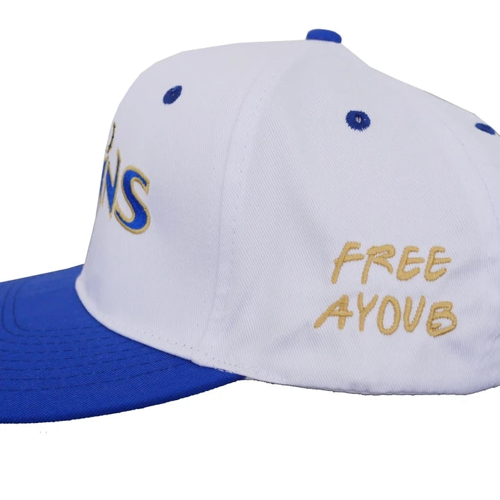 WINS Free Ayoub Cap (White/Royal)