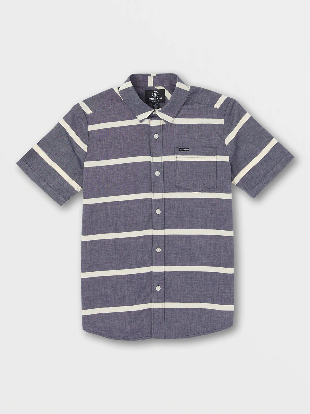 Youth Volcom Stone Stagger Woven Short Sleeve (Marina Blue)